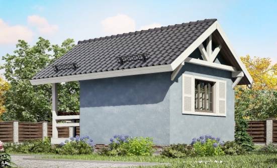 020-001-Л Проект одноэтажного дома, бюджетный коттедж из бревен Липецк | Проекты домов от House Expert