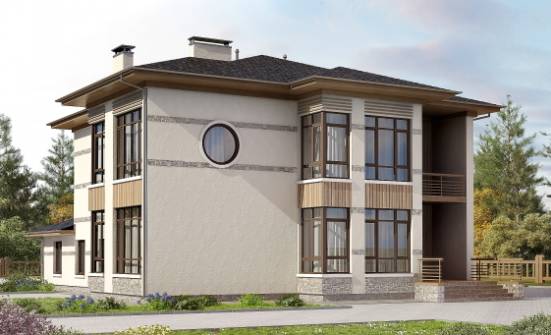345-001-П Проект двухэтажного дома, красивый загородный дом из поризованных блоков Елец | Проекты домов от House Expert