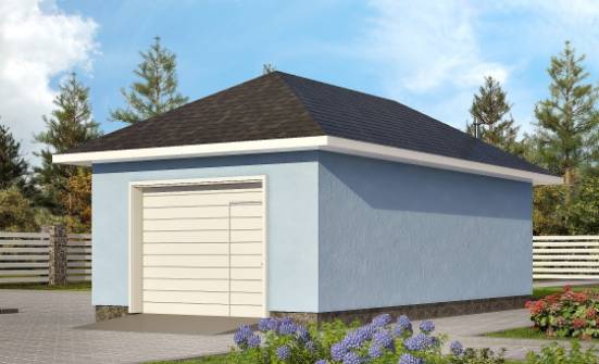 040-001-Л Проект гаража из теплоблока Елец | Проекты домов от House Expert