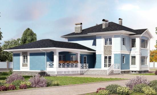 620-001-П Проект трехэтажного дома, гараж, классический домик из поризованных блоков Елец | Проекты домов от House Expert