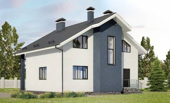 150-005-П Проект двухэтажного дома мансардой, современный домик из газобетона Липецк | Проекты домов от House Expert