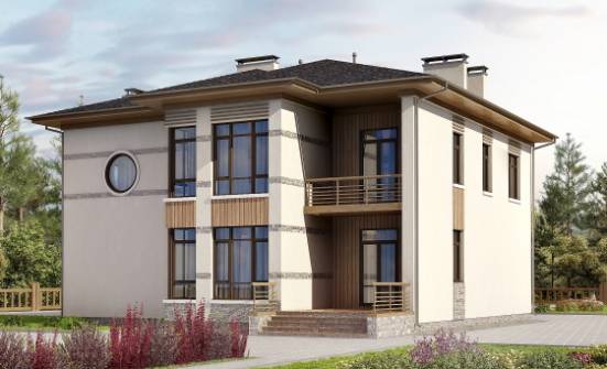 345-001-П Проект двухэтажного дома, красивый загородный дом из поризованных блоков Елец | Проекты домов от House Expert