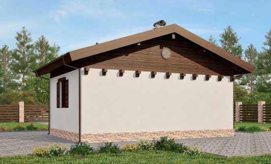 040-003-П Проект бани из арболита Липецк | Проекты одноэтажных домов от House Expert
