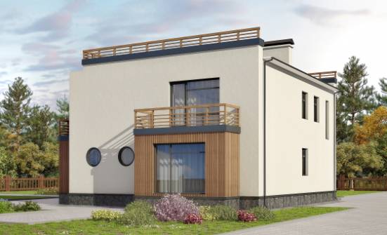 215-002-Л Проект двухэтажного дома, современный коттедж из керамзитобетонных блоков Липецк | Проекты домов от House Expert