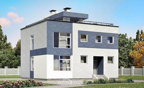 180-005-П Проект двухэтажного дома, современный дом из теплоблока Липецк | Проекты домов от House Expert