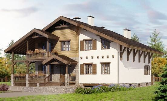 400-004-П Проект трехэтажного дома мансардный этаж и гаражом, уютный дом из кирпича Елец | Проекты домов от House Expert