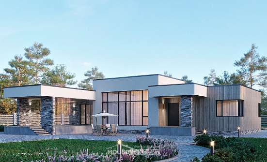 175-001-Л Проект одноэтажного дома, классический домик из арболита Липецк | Проекты домов от House Expert