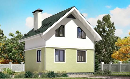 070-001-П Проект двухэтажного дома мансардный этаж, компактный дом из теплоблока Липецк | Проекты домов от House Expert