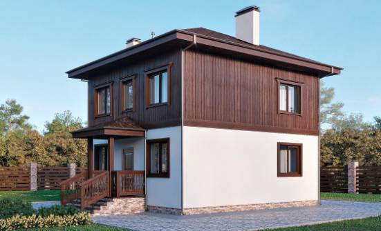 100-006-Л Проект двухэтажного дома, доступный домик из теплоблока Липецк | Проекты домов от House Expert