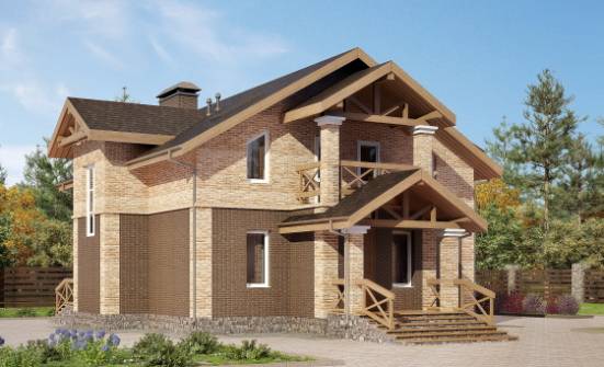 160-014-П Проект двухэтажного дома, бюджетный загородный дом из поризованных блоков Липецк | Проекты домов от House Expert