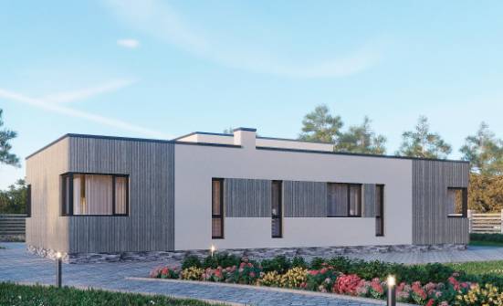 175-001-Л Проект одноэтажного дома, классический домик из арболита Липецк | Проекты одноэтажных домов от House Expert