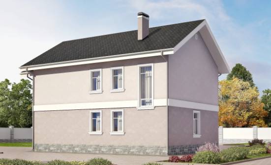 170-008-П Проект двухэтажного дома, классический домик из твинблока Липецк | Проекты домов от House Expert