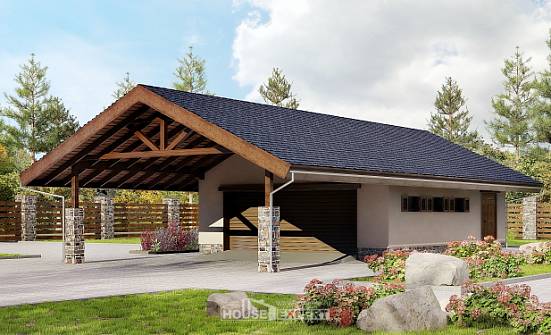 060-005-П Проект гаража из кирпича Липецк | Проекты домов от House Expert