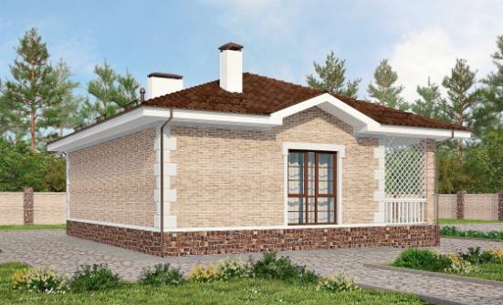 065-002-П Проект бани из кирпича Липецк | Проекты одноэтажных домов от House Expert