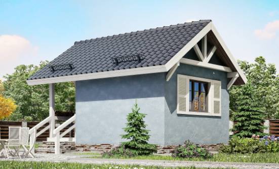 020-001-П Проект одноэтажного дома, экономичный дом из бревен Липецк | Проекты домов от House Expert