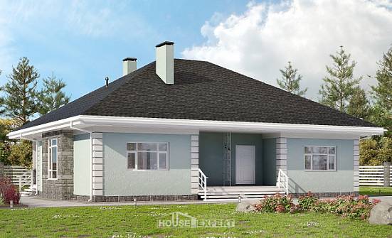 135-003-Л Проект одноэтажного дома, доступный загородный дом из блока Елец | Проекты домов от House Expert