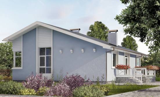 110-003-Л Проект одноэтажного дома, бюджетный дом из твинблока Липецк | Проекты домов от House Expert