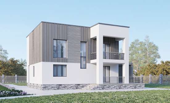 150-017-П Проект двухэтажного дома, недорогой загородный дом из газосиликатных блоков Елец | Проекты домов от House Expert