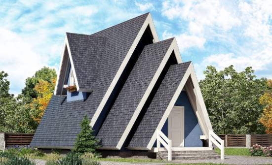 100-002-П Проект двухэтажного дома мансардный этаж, уютный загородный дом из бревен Елец | Проекты домов от House Expert
