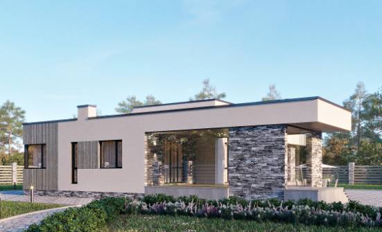 175-001-Л Проект одноэтажного дома, классический домик из арболита Липецк | Проекты домов от House Expert