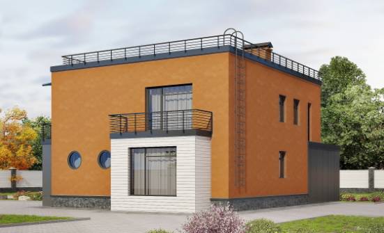260-002-Л Проект двухэтажного дома и гаражом, уютный домик из пеноблока Елец | Проекты домов от House Expert