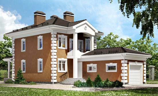 150-006-П Проект двухэтажного дома, гараж, доступный домик из пеноблока Елец | Проекты домов от House Expert
