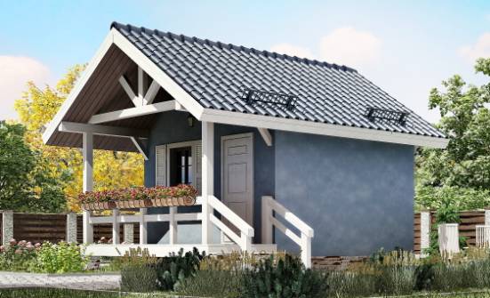 020-001-П Проект одноэтажного дома, экономичный дом из бревен Липецк | Проекты домов от House Expert