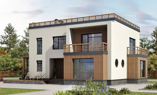 215-002-Л Проект двухэтажного дома, современный коттедж из керамзитобетонных блоков Липецк | Проекты домов от House Expert