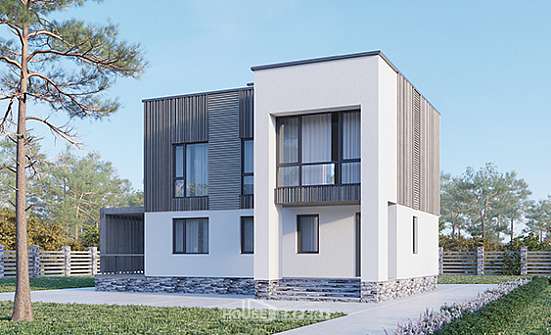 150-017-П Проект двухэтажного дома, недорогой загородный дом из газосиликатных блоков Елец | Проекты домов от House Expert