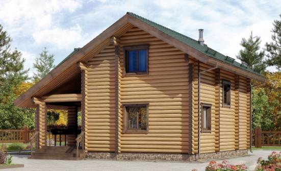 110-005-П Проект двухэтажного дома с мансардным этажом, бюджетный загородный дом из дерева Липецк | Проекты домов от House Expert