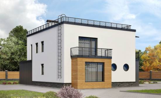 260-002-П Проект двухэтажного дома, гараж, уютный загородный дом из поризованных блоков Елец | Проекты домов от House Expert