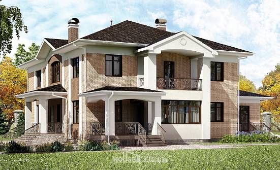 520-001-П Проект трехэтажного дома, большой дом из пеноблока Елец | Проекты домов от House Expert