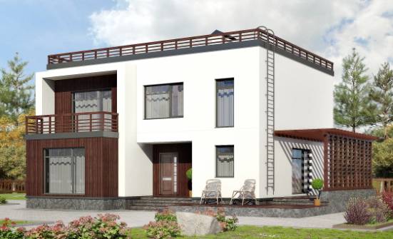 215-002-П Проект двухэтажного дома, простой коттедж из газосиликатных блоков Липецк | Проекты домов от House Expert