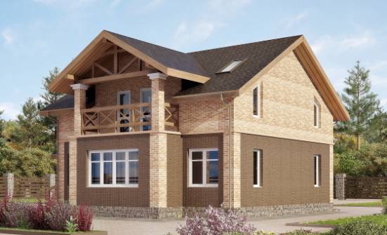 160-014-П Проект двухэтажного дома, экономичный коттедж из керамзитобетонных блоков Елец | Проекты домов от House Expert