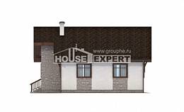 080-002-Л Проект одноэтажного дома, компактный загородный дом из газобетона Липецк, House Expert