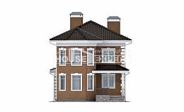 150-006-П Проект двухэтажного дома, гараж, бюджетный домик из керамзитобетонных блоков Елец, House Expert