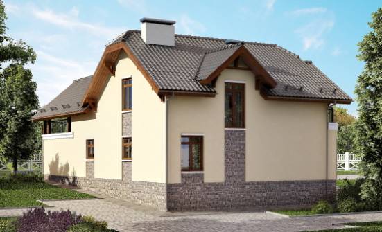 255-003-П Проект трехэтажного дома мансардный этаж и гаражом, красивый дом из бризолита Липецк | Проекты домов от House Expert