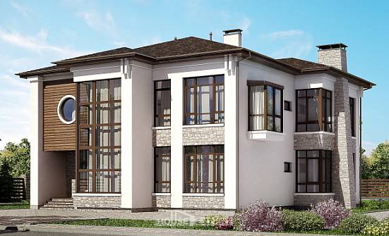 300-005-П Проект двухэтажного дома, огромный коттедж из кирпича Елец | Проекты домов от House Expert