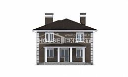 185-002-П Проект двухэтажного дома, доступный домик из поризованных блоков Елец, House Expert