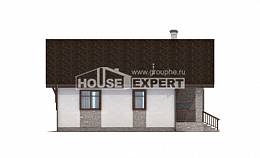 080-002-Л Проект одноэтажного дома, миниатюрный загородный дом из керамзитобетонных блоков Елец, House Expert