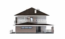 275-002-П Проект двухэтажного дома и гаражом, просторный коттедж из кирпича Елец, House Expert