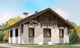 080-002-Л Проект одноэтажного дома, простой коттедж из газобетона Липецк, House Expert
