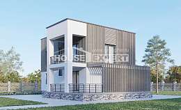 150-017-П Проект двухэтажного дома, компактный загородный дом из арболита Липецк, House Expert