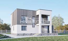 150-017-П Проект двухэтажного дома, компактный дом из бризолита Елец, House Expert