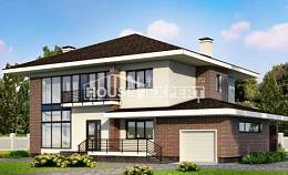275-002-П Проект двухэтажного дома и гаражом, классический дом из кирпича Елец, House Expert