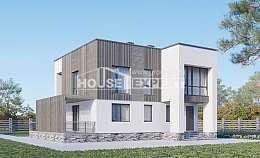 150-017-П Проект двухэтажного дома, бюджетный коттедж из теплоблока Липецк, House Expert