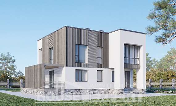 150-017-П Проект двухэтажного дома, бюджетный коттедж из теплоблока Липецк, House Expert