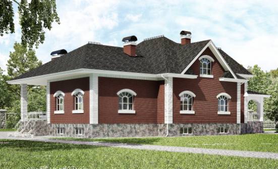 600-001-П Проект трехэтажного дома с мансардой, гараж, красивый домик из газобетона Липецк | Проекты домов от House Expert