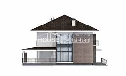 275-002-П Проект двухэтажного дома и гаражом, красивый коттедж из кирпича Липецк, House Expert