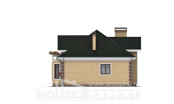 150-013-Л Проект двухэтажного дома с мансардным этажом, доступный коттедж из кирпича Елец, House Expert